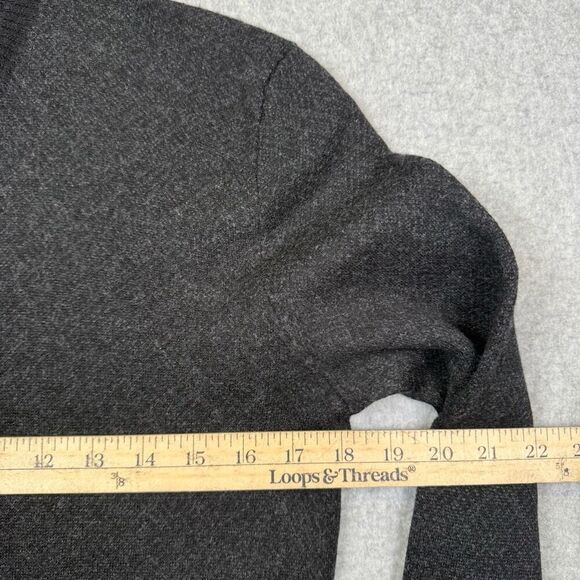 Polo by Ralph Lauren Mens Large Pullover 100% Merino Wool Sweater Gray V Neck - Picture 3 of 6